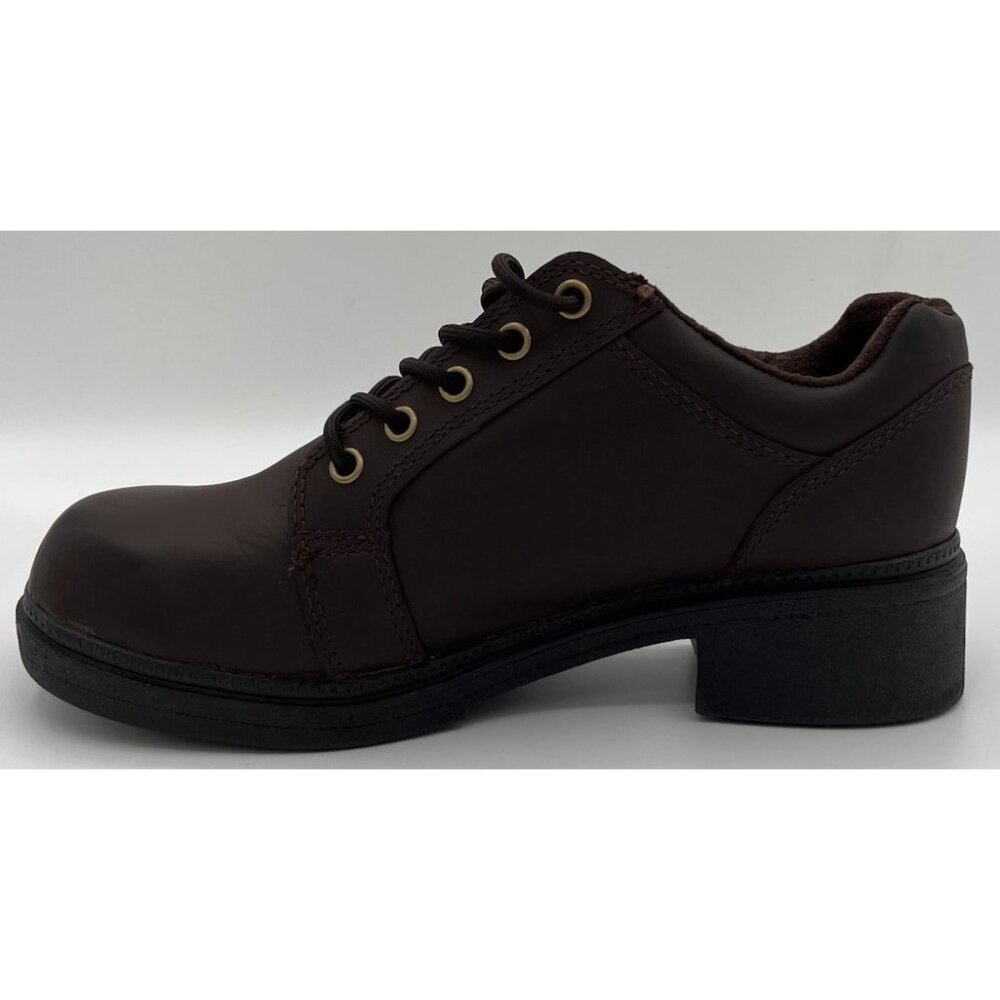 Harley Davidson Motorcycles Women’s Size 9 Dark Brown Leather Heeled Ankle Boots - Picture 9 of 13